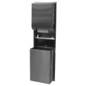 Bobrick B-39617 ClassicsSeries Recessed Convertible Pull Towel Dispenser & Waste Receptacle,18-Gallon Waste,Finish-Satin