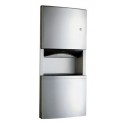 Bobrick B-4369 ConturaSeries Recessed Paper Towel Dispenser & Waste Receptacle,3-Gallon Waste,Finish-Satin