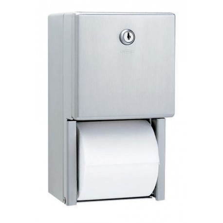 Bobrick B-2888 ClassicSeries Surface-Mounted Toilet Tissue Dispenser,Two Rolls,Finish-Satin