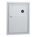 Bobrick B-353 ClassicSeries Recessed Sanitary Napkin Disposal, Finish-Satin