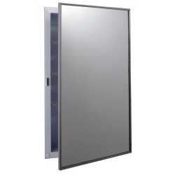 Bobrick B-397 Recessed Medicine Cabinet with Plastic Shelves