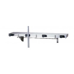Bobrick B-224x36 Surface-Mounted Utility Shelf,  Mop Holders & Rag Hooks, Finish-Satin