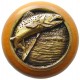 Notting Hill NHW-708C-PHT NHW-708 Leaping Trout Wood Knob 1-1/2 diameter