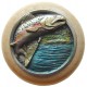 Notting Hill NHW-708C-PHT NHW-708 Leaping Trout Wood Knob 1-1/2 diameter