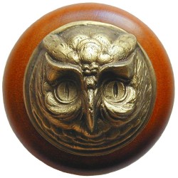 Notting Hill NHW-711 Wise Owl Wood Knob 1-1/2 diameter