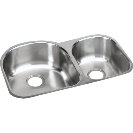 Elkay EGUH311910R Harmony (Elumina) Stainless Steel Double Bowl Undermount Sink