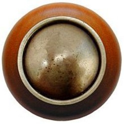 Notting Hill NHW-761 Plain Dome Wood Knob 1-1/2 diameter