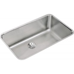 Elkay ELUH281610PD Gourmet (Lustertone) Stainless Steel Single Bowl Undermount Sink Kit