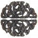 Notting Hill NHH-902 Florid Leaves (sold in pairs) Hinge Plate Set 1-1/4 w x 2-1/2 h