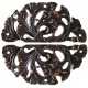 Notting Hill NHH-902-AP NHH-902 Florid Leaves (sold in pairs) Hinge Plate Set 1-1/4 w x 2-1/2 h