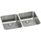 Elkay ELUH3118PD Gourmet (Lustertone) Stainless Steel Double Bowl Undermount Sink Kit
