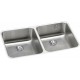Elkay ELUH3118PDK Gourmet (Lustertone) Stainless Steel Double Bowl Undermount Sink Kit