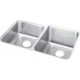 Elkay ELUH3120L Gourmet (Lustertone) Stainless Steel Double Bowl Undermount Sink