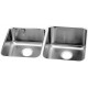 Elkay ELUH3120LEK Gourmet (Lustertone) Stainless Steel Double Bowl Undermount Sink Kit