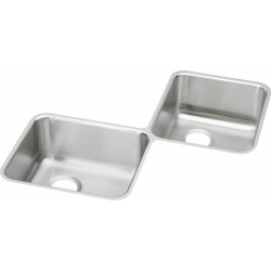 Elkay ELUH3232 Gourmet (Lustertone) Stainless Steel Double Bowl Undermount Sink