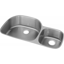Elkay ELUH362110R Harmony (Lustertone) Stainless Steel Double Bowl Undermount Sink