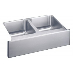 Elkay ELUHF3320 Gourmet (Lustertone) Stainless Steel Double Bowl Apron Front Undermount Sink