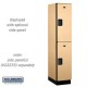 Salsbury Extra Wide Designer Wood Locker - Double Tier - 1 Wide - 6 Feet High