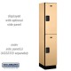 Salsbury Extra Wide Designer Wood Locker - Double Tier - 1 Wide - 6 Feet High