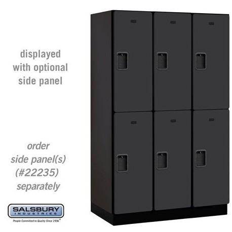 Salsbury 15" Extra Wide Designer Wood Locker - Double Tier - 3 Wide - 6 Feet High