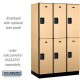 Salsbury 15" 22361BLK Extra Wide Designer Wood Locker - Double Tier - 3 Wide - 6 Feet High