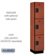 Salsbury Extra Wide Designer Wood Locker - Triple Tier - 1 Wide - 6 Feet High