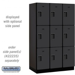 Salsbury 15" Extra Wide Designer Wood Locker - Triple Tier - 3 Wide - 6 Feet High