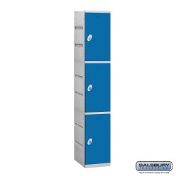 Salsbury 93 Plastic Locker - Triple Tier - 73 Inches High - 18 Inches Deep