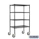 Salsbury Wire Cart Mobile Shelving - 36 Inches Wide - 18 Inches Deep