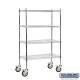 Salsbury Wire Cart Mobile Shelving - 36 Inches Wide - 18 Inches Deep
