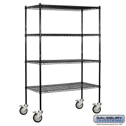 Salsbury 964 Tall Wire Cart Mobile Shelving - 48 Inches Wide