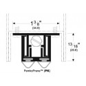 Pemko 420 Full Mortise Automatic Door Bottom for Hollow Metal Door, Mill Finish Aluminum