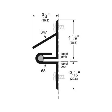 Pemko 68 Door Top Weatherstrip