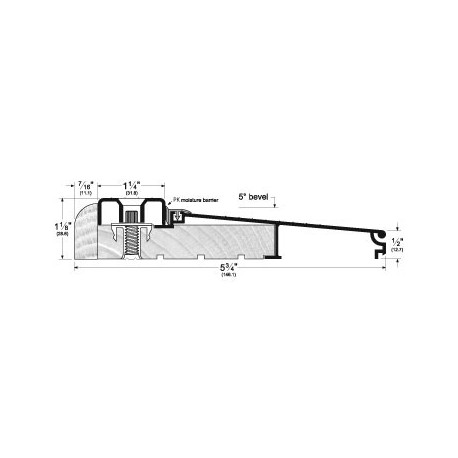 Pemko 95518A120 Adjustable Sill, 5-3/4" W x 1-1/8" H