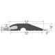 Pemko EV2320 Eco-V Threshold, 3-3/8" W x 23/32" H, Finish-Black