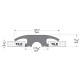 Pemko EV2325 Eco-V Threshold, 2-3/4" W x 23/32" H