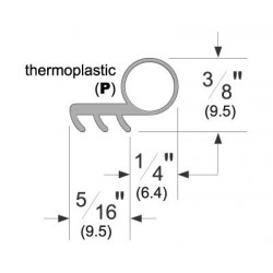 Pemko P50 Thermoplastic Kerf-In Weatherstrip
