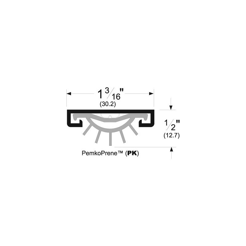 Pemko 234 Bottom Plate Door Shoe w/ Rain Drip