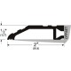 Pemko 252 Half Saddle Threshold, Height - 1/2"