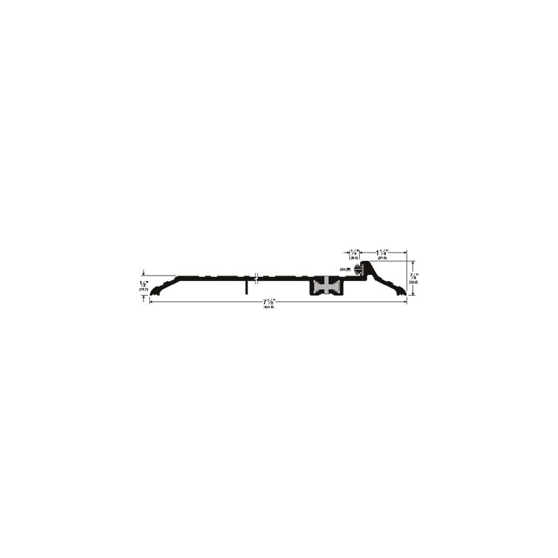 Pemko 255x226 Latching Panic Saddle Threshold, Height - 7/8