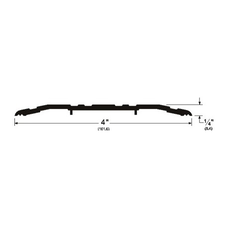 Pemko 270 Flat Saddle Threshold, 4" W x 1/4" H