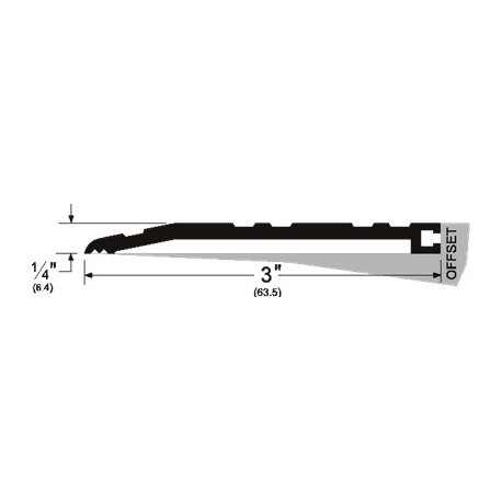 Pemko 273 Half Saddle Threshold, 3" W x 1/4" H