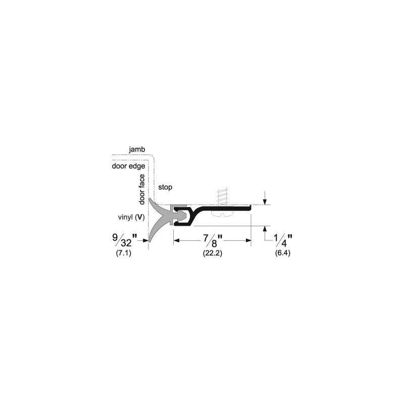 Pemko 294 Standard Perimeter Gasketing with Vinyl Insert