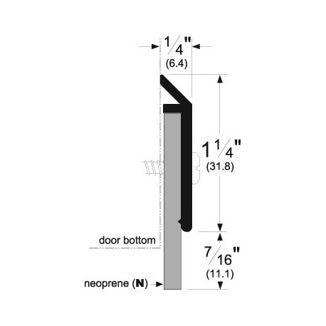 Pemko 315BSPN-36 Surface Plate Door Sweep