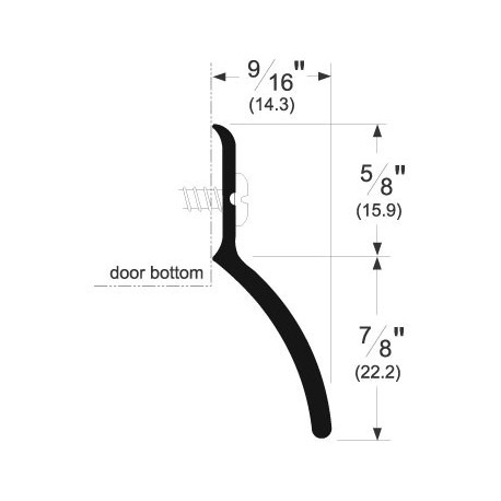 Pemko 345-10BE-V-72 Door Bottom Sweep