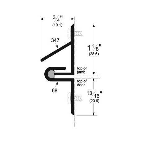 Pemko 347 Door Top Interlocking Weatherstrip