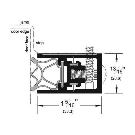 Pemko 35010BE-SPK-72 Adjustable Jamb Weatherstrip