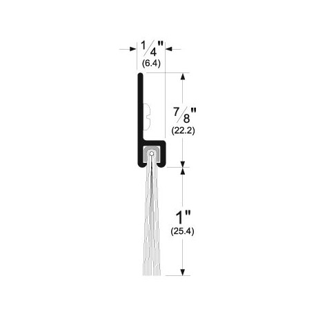 Pemko 18137DNB-48 Brush / Door Bottom Application 48"