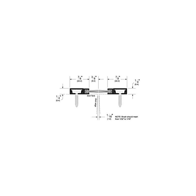Pemko 29324 Brush Gasketing w/ 180 Degree Retainer & Concealed Fastener