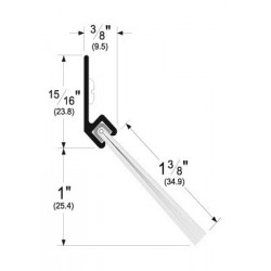 Pemko 45137_NB Brush Gasketing / Door Bottom, 45-Degree 48"